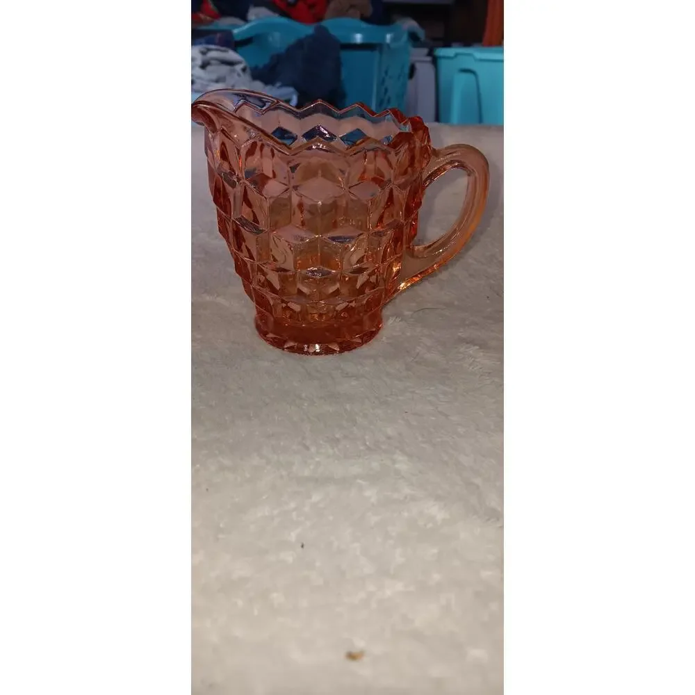 Vintage Indiana Whitehall Glass Cubist 4